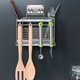 thumbnail image 5 of 2X Cocina Colgante de Acero Inoxidable Palillos Cucharas Tenedor Soporte para Cubiertos Organizador Estante Escurridor Almacenamiento, 5 of 5