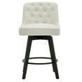 thumbnail image 5 of MINCETA Counter Stool,26" 360 Free Swivel Upholstered Bar Stool with Back-Set of 2-PU in Cream White, 5 of 6
