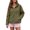 Army Green, variant on Water Reactive Cheetah Rain Jacket Women Zip Up Hooded Wind Breaker Jacket Light Weight Fashion Clothing