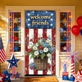 thumbnail image 5 of Guodhu 70.9x35.4 Inch Patriotic Door Curtain, Independence Day Hanging Cloth for Front Door Wall Decoration and Party Background (0.27lb)(Multicolor B), 5 of 6