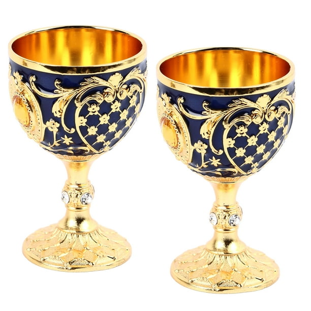 COPA DE VINO DE METAL VINTAGE, COPA DE VINO DE ALEACINO DE ZINC DE PRIMERA , COPAS CON DESERO DE INCUSTACIONES DE GEMAS, COPA DE COCCTEL, PARA FIESTA DE BODAS