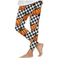 thumbnail image 2 of Frostluinai Girls Halloween Funny Print Stretchy Leggings Full Ankle Length Tight Pants High Waist Yoga Workout Leggings 3-8 Years, 2 of 6