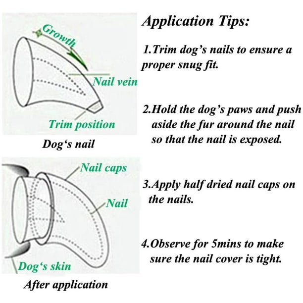 100pcs Dog Nail Caps Soft Claw Covers Nail Caps for Pet Dog Pup Puppy Paws Home Kit 5 Kinds Random