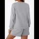 thumbnail image 4 of Conjunto de Pijama Deportivo Informal de Dos Piezas para Mujer con Bolsillos, Ropa de Moda de Otoño Gris XL, 4 of 5