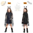 thumbnail image 3 of 2 Pack Spider Costume for Kids, Black Spider Web Cape and Spider Headband Set for Girls, Halloween Spider Costumes Accessories for Halloween Cosplay Party Fancy Dress Carnival Photo Props, 3 of 7
