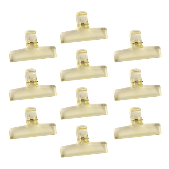 10Pieces Clear Acrylic Binder Clip 75mm Paper Clamps File Binder Clip Bag Clip for Bag Document Drawing Board