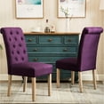 thumbnail image 2 of Purple Solid Wood Parsons Chairs / Add Elegance to Kitchen or Dining, 2 of 5