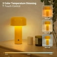 thumbnail image 4 of Cordless Mushroom Table Lamp,Rechargeable Operated LED Desk Lamp,3 Color Stepless Dimmable Night Light Bedside Lamp, 4 of 8