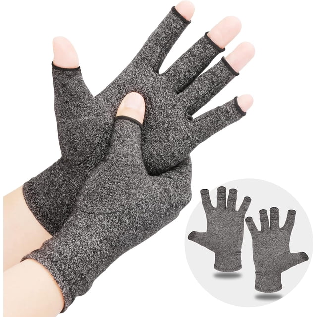 LetsLife Arthritis Compression Gloves for Women and Men, Fingerless Design, Breathable Fabric, Carpal Tunnel, Rheumatoid