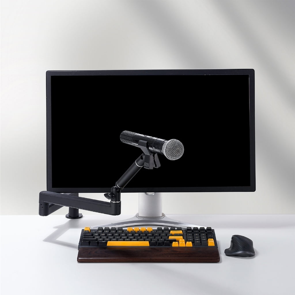 PatungKu Quick Setups Microphone Boom Arm Clamp With Standardized Clip For Easy Mounting On Desks Wall or Other Surfaces