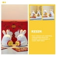 thumbnail image 5 of FRCOLOR  Flocked Decoration Rabbit Ornament Cute Bunny Figurine Sculpture Lovers, 5 of 8