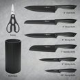 thumbnail image 2 of Juego de cuchillos HUNTER.DUAL para cocina de 8 piezas con bloque universal, color negro, 2 of 7