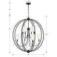 thumbnail image 6 of Crystorama Lighting - Sylvan - Eight Light 2-Tier Chandelier with Silk Fabric, 6 of 6