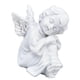 thumbnail image 1 of Cute style synthetic resin cherub statue, white baby figurines for party decorations. Cherub statue on the left., 1 of 4