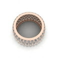 thumbnail image 3 of Natural 5.00Ct Round Cut Diamond Wide Pave Women's Anniversary Wedding Eternity Band Ring Solid 14k Rose Gold H SI2, 3 of 3