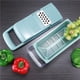 thumbnail image 3 of Inteprter Pelador de frutas y verduras para ensalada 5 en 1, cortador, cortador, picador, rallador, herramienta de cocina Cocina y Comedor Azul Inteprter HA025445-02, 3 of 6