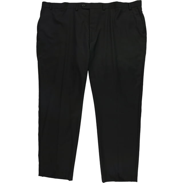 Ralph Lauren Mens Solid Dress Pants Slacks, Black, 50W x 32L