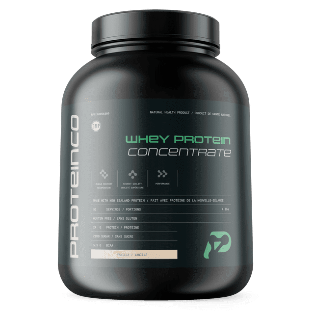 ProteinCo | Whey Protein made With New Zealand | Pure Whey Protein | Grass Fed | 4Lbs (Vanilla)