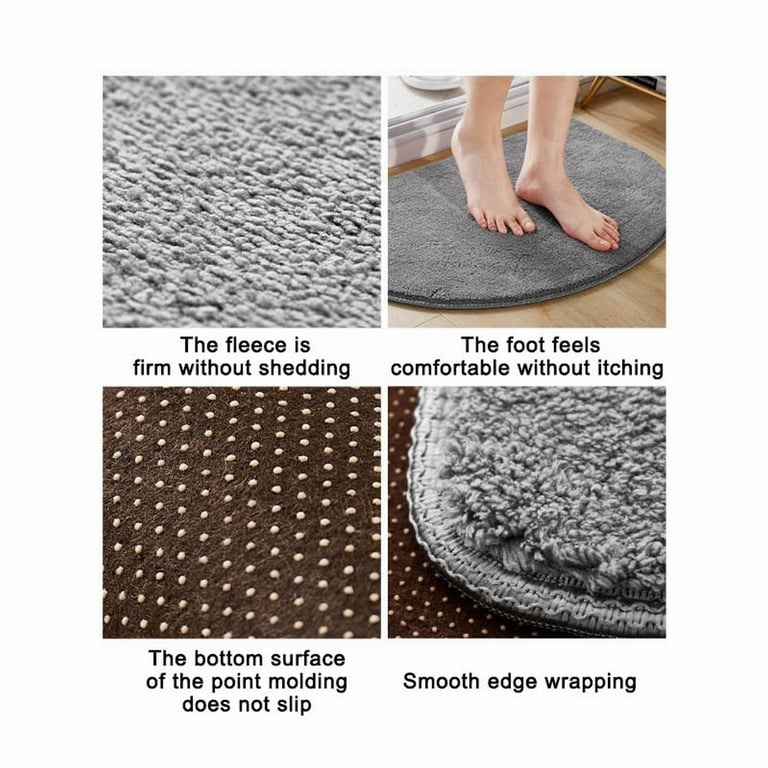 Semicircle Bathroom Non-slip Mat, Water Absorbent Rug For Home Entrance,  Toilet And Bathroom Drying Quickly