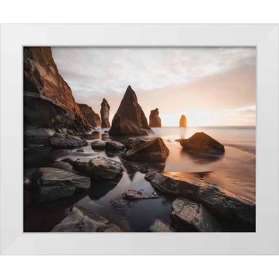 Regius Polgar, Zoltan 32x26 White Modern Wood Framed Museum Art Print Titled - The Three Sisters