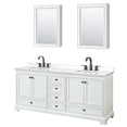 thumbnail image 6 of Wyndham Collection WCS202080DDEWQUS3MED Deborah 80" Free Standing Double Basin Vanity Set, 6 of 7