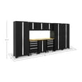 thumbnail image 2 of NewAge Products Bold Series Black 10 Piece Cabinet Set, Heavy Duty 24-Gauge Steel Garage Storage System, LED Lights Included, 2 of 17