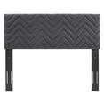 thumbnail image 4 of Modway Mercy Chevron Tufted Performance Velvet Twin Headboard, Charcoal, 4 of 6