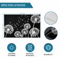 thumbnail image 6 of White Dandelion Placemats Set of 4, Spring Flowers Botanical Vintage Black Placemats for Dining Table, Place Mats for Kitchen Tabletop, Waterproof Wipeable Dining Table Mats Set, 6 of 9
