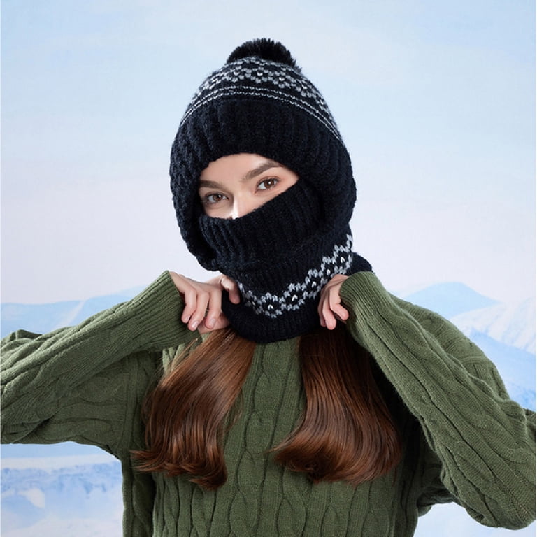 FAWUUDO 3 in 1 Beanie Hat with Scarf and Mask,Womens Knit  display picture 1