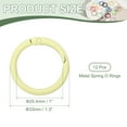 thumbnail image 2 of Uxcell Metal Spring O Rings, Round Snap Keyring for Keychain and Handbag Light Yellow 33mm, 2 of 7