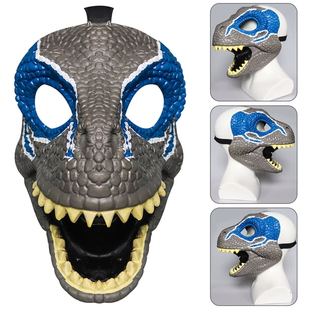 Máscara de dinosaurio dragón de Halloween máscara de serpiente de boca Tmvgtek abierta sombrero de dinosaurio de terror de látex disfraz de fiesta de Halloween máscara de miedo
