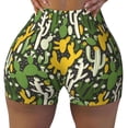 thumbnail image 2 of Gaeub Cactus 4 Print Workout Shorts for Women,Seamless Scrunch Short,Gym Yoga Running Sport Active Exercise Fitness Shorts-Large, 2 of 8