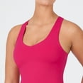 thumbnail image 7 of YITTY Active Women's UltraLuxe Built-in Bra Tank Top, Athleisure, 4-Way-Stretch, Raspberry Pink, XS, 7 of 7