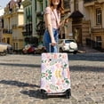 thumbnail image 5 of Travel Luggage Cover Suitcase Girl Protector Storage Fits 18-32 Inch Luggage Flower Luggage Protector Wheel Covers Patterned Travel with Pocket Elastic Luggage Anti-scratch Suitcase Cover S, 5 of 6