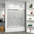 thumbnail image 7 of Transolid BRP606208C-T-MB 62" High X 60" Wide Bypass Frameless Shower Door - Black, 7 of 7