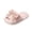 06#Pink, variant on Womens Bow Open-Toe Plush Slippers Fluffy Fuzzy House Slides Cozy Breathable Indoor Outdoor Sandals Cute Funny Winter Shose
