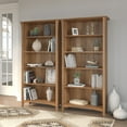 thumbnail image 2 of Bush Furniture Salinas Tall 5 Shelf Bookcase, Set of 2, Reclaimed Pine, 2 of 6