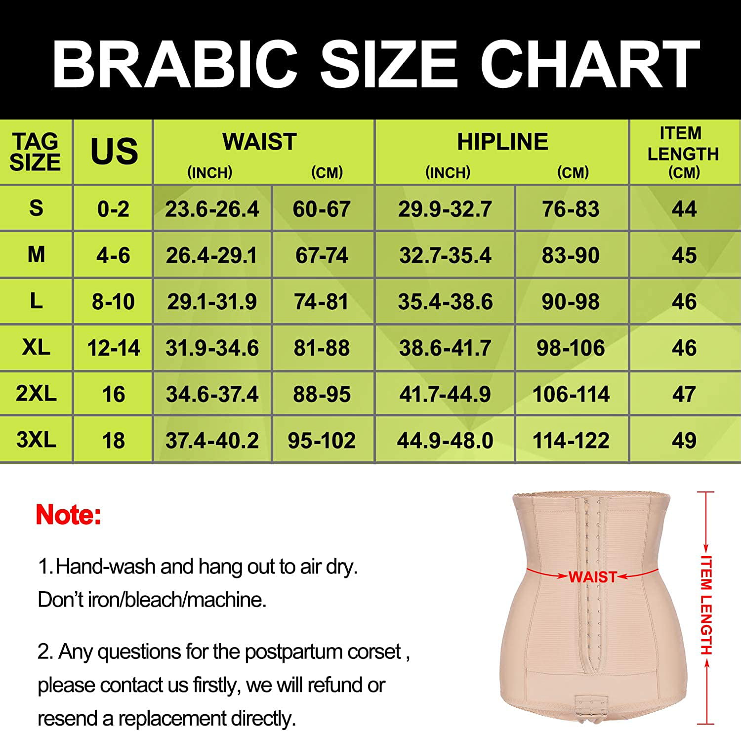 BRABIC Postpartum Girdle High Waist Control Panties for Women Butt Lifter Belly Slimming Body Shaper Underwear 