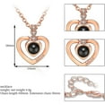 thumbnail image 4 of I Love You Roses Bloom Necklace in 100 Languages Gift Set, Heart Pendant Projection Necklace Lux Bloom Necklace Rose Gift Box - Valintine Day Gifts (A2), 4 of 8
