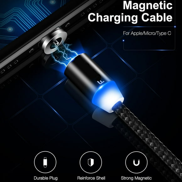 Dalazy 1M Nylon Conduit Câble USB Magnétique Câble de Charge pour Samsung S6 S7 Bord Charge Rapide Chargeur Magnétique Micro USB Fil de Remplacement pour Samsung S6 S7 Bord