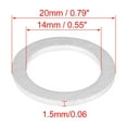thumbnail image 3 of 10pcs Durable M14 Silver Tone Oil Drain Plug Gaskets Replacement for Mazda 9956-41-400, 3 of 5