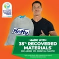 thumbnail image 4 of Hefty Ultra Strong 13 gallon Trash Bags, Tall Kitchen Trash Bags Made with Recovered Materials, Including Coastal Plastic, Gray, Seaside Breeze Scent, 40 Bags, 4 of 10