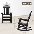 thumbnail image 6 of Carolayne Outdoor Rocking Chair and Table Set, Heavy Duty Weather Resistant Patio Rocker for Adult, Black, 6 of 6