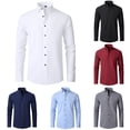 thumbnail image 2 of CENL Mens Classic Fit Long Sleeve Wrinkle Resistant Button Down Premium Dress Shirt, 2 of 7