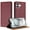 Wine red, variant on Leather For Apple iPhone 17e / 16e 6.1-inch Case , Stitching design Flip Wallet Leather Case With Card Holder Magnetic Closure Shockproof Kickstand Protective Phone Cases Cover,Blue