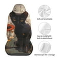 thumbnail image 5 of Sigee Black Cat in Wildflowers for Universal Car Seat Covers, Premium Car Seat Protector Set for Cars, SUVs, Trucks, 5 of 7
