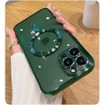 thumbnail image 1 of KOMI Magnetic Case for iPhone 15 Pro Max Case [Compatible with MagSafe] Full Camera Protection Clear Plating Luxury Cover for Women Men Soft TPU Bumper Drop Protective Phone Case (6.7"), Dark Green, 1 of 5