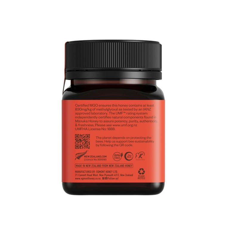 Egmont Raw Manuka Honey UMF 20+ MGO 830+ - 100% Pure New Zealand