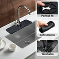 thumbnail image 2 of TFixol Kitchen Sink Splash Guard Silicone Faucet Handle Drip Catcher Tray Faucet Absorbent Mat Sink Protectors for Kitchen Sink, Sink Mat for Bathroom, Farmhouse and RV Kitchen Sink Accessories, 2 of 7