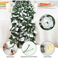 thumbnail image 4 of Flower Garland Rose Vines, 5 Strands Ft Flowers Vines for Bedroom with 33 Ft/LED String Lights, Rose Flower Garland Decoration, Rose Floral Garland for Room Table Wedding Decor, 4 of 5